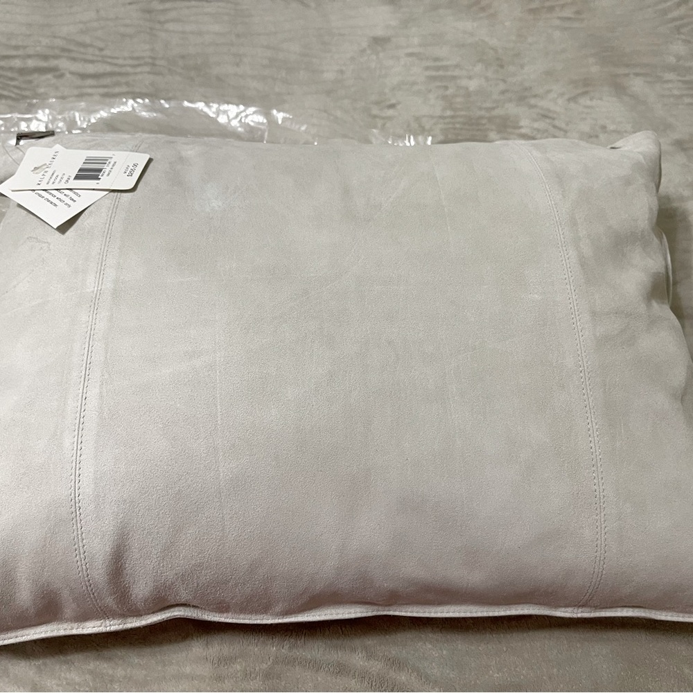 Gray Seude Ralph Lauren Throw Pillow